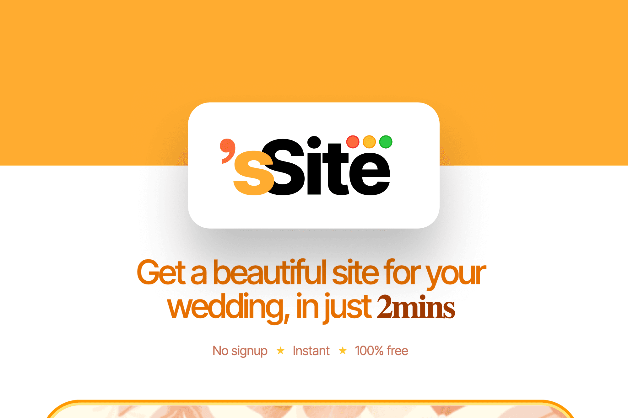 s’Site, wedding sites in two minutes