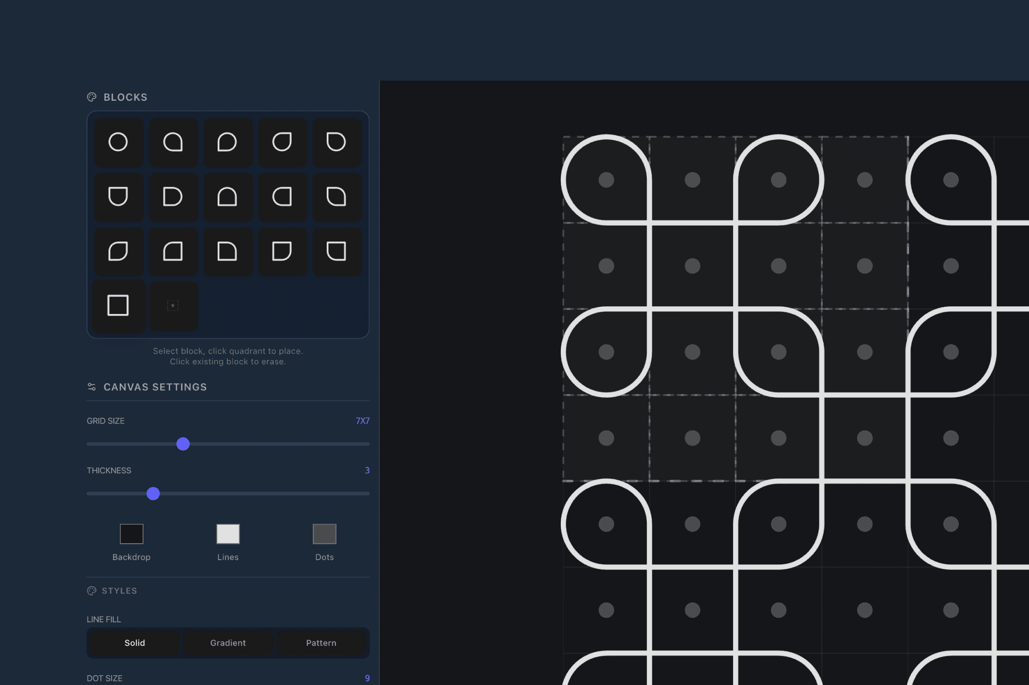 Kolam Builder, a digital studio for the Tamil dot-and-loop art form